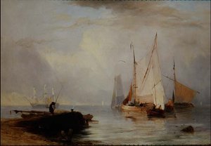 Angelszene im Norden Englands von John Wilson Ewbank