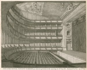 Theatre Royal, Covent Garden, London, vor der Eröffnung am 15. September 1794 umgebaut