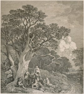 Zigeuner im Wald, nach Thomas Gainsborough, ca. 1740-1780 von John Wood
