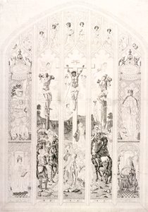 Ostfenster in St Margaret, Westminster, Darstellung der Kreuzigung, London, 1787