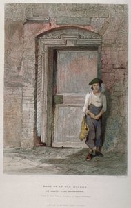 Tür eines alten Herrenhauses in Gravel Lane, City of London, 1851 von John Wykeham Archer
