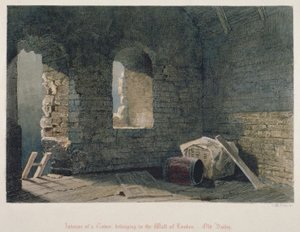 Innenansicht eines Turms der Londoner Mauer am Old Bailey, City of London, 1851 von John Wykeham Archer
