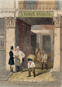 Überreste von Clarendon House, Three Kings Livery Stables, Piccadilly, aus 