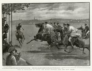 Polo bei Mondschein in Malta, das Spiel zwischen Armee- und Marine-Teams von John after Charlton