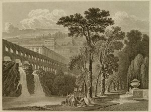 Alexander und Diogenes, graviert von Edward Francis Finden (1791-1857) von John after Martin