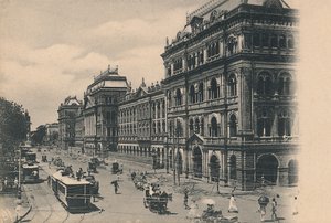 Ansicht der Writers Buildings, Kalkutta, um 1910 von Johnston and Hoffmann
