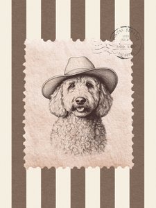 Cowboy Pudel Stempel von Jolly and Dash