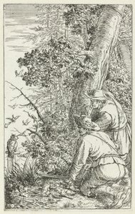 Vogeljäger mit Eule von Jonas Umbach