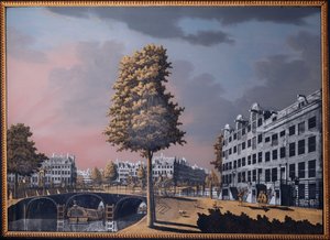 Ein Blick auf die Herengracht mit Blick auf Binnenamstel und die Nieuwe Herengracht, Amsterdam, 1776