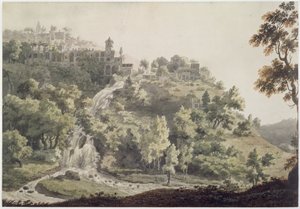 Tivoli: Ein Blick auf die Villa des Maecenas, 1858 von Jonathan Skelton