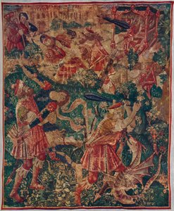 Szenen aus dem Leben des Herkules: Wandteppich gewebt von Joos von Audenarde, ca. 1498, 1946