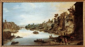Ansicht des Tiber in Rom von Joos or Josse de The Younger Momper
