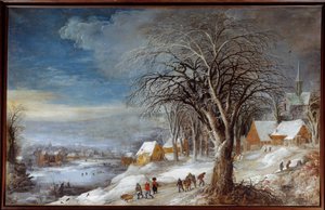 Winterlandschaft. Gemälde von Josse II Momper (Ec. Flam.) von Joos or Josse de The Younger Momper