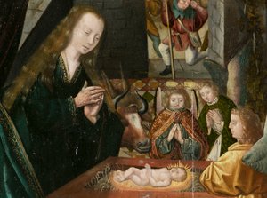 Triptychon von Bethlehem von Joos van (attr. to) Cleve