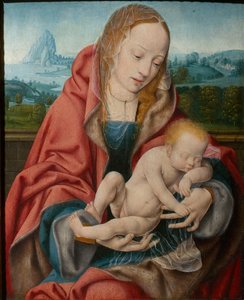 Die Jungfrau mit dem schlafenden Kind von Joos van Cleve