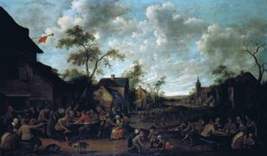 Bauernfest in einem Dorf, 1661 von Joost Cornelisz. Droochsloot