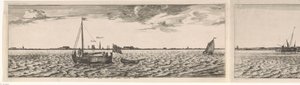 Ansicht der Nordseite der Maas von Joost van Geel