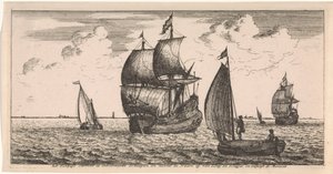 Empfang der Post auf See (Postkarte) von Joost van Geel