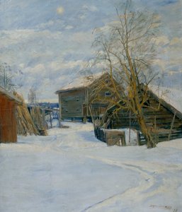 Haus in einer Winterlandschaft von Jorgen Sorensen