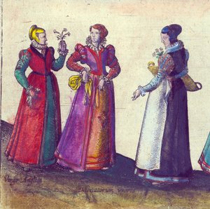 Englische Frauen der elisabethanischen Ära, 1598 von Joris Hoefnagel