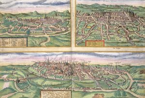 Karte von Montpellier, Tours und Poitiers, aus 