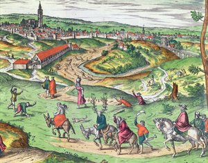 Stadtplan von Sevilla aus Civitates Orbis Terrarum von Georg Braun und Frans Hogenberg (Detail)