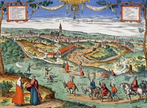 Ansicht von Sevilla, ca. 1550 (Gravur)