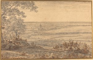 Weitläufige Landschaft vom Waldrand aus gesehen von Joris van der Haagen