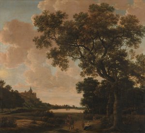 Landschaft mit der Schwanenburg, Kleve von Joris van der Haagen