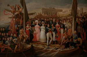 Ankunft von Ferdinand VII. im Hafen von Santa María