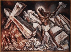 Christus zerstört sein Kreuz, 1943 von José Clemente Orozco