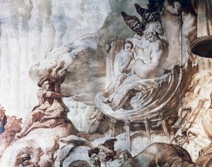 Dekoration im Ballsaal des Hotel Wandel in Paris, 20. Jahrhundert von José María Sert