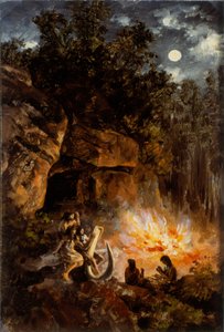 Szene aus dem Quartär-Obere Paläolithikum