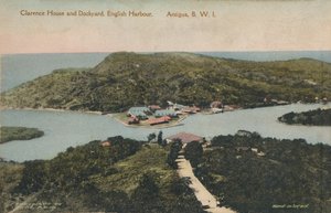 Clarence House und Dockyard, English Harbour. Antigua, B.W.I., frühes 20. Jahrhundert