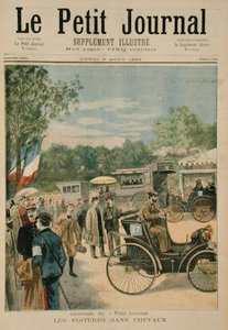 Die pferdelosen Kutschen, Titelseite von Le Petit Journal, 6. August 1894