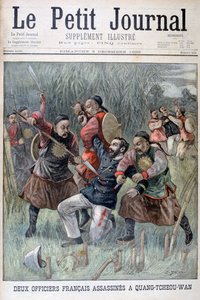Zwei französische Offiziere, ermordet von den Quang-tcheou-wan, 1899 von Jose Belon