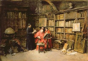 Im Arbeitszimmer des Kardinals von Jose Benlliure y Gil