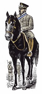 Die mexikanische Revolution (1910-1920): Porträt von Victoriano Huerta (1854-1916). Xylographie von Jose Guadalupe Posada (1852-1913)