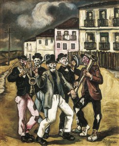 GUTIERREZ SOLANA, Jose (1886-1945). Mascaras vinateras (Weinhändlermasken). 1944-1945. Private Sammlung von Jose Gutierrez Solana