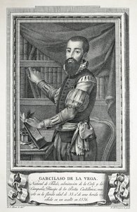 MAEA, Jose (1760-1826). Porträt von Garcilaso de la Vega. 1791. Zeichnung von Jose Maea, burin graviert von Bartolome Vazquez. Radierung. von Jose Maea