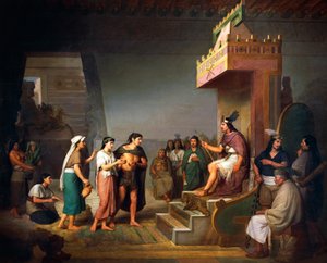 Entdeckung von Pulque, mesoamerikanisches alkoholisches Getränk von José María Obregón