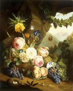 Stillleben mit verschiedenen Blumen von Josef Holstayn
