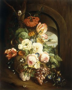 Stillleben mit verschiedenen Blumen von Josef Holstayn
