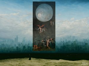 JJM nach Friedrich-C-D: Der Mönch vor der Stadt Vision 1