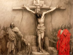 Jesus am Kreuz (3) von Josef Johann Michel