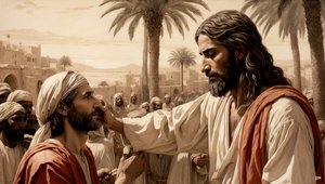 Jesus heilt den blinden Bettler