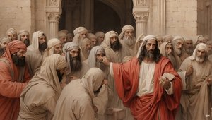 Jesus treibt die Händler aus dem Tempel