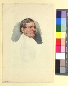 Hermengild Francesconi, erster Direktor der Kaiser Ferdinand Nordbahn. Rückseite: Franz Graf von Schlick, General der Kavallerie