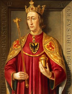 Porträt von Rudolf von Habsburg, Detail