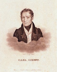 Porträt von Carl Czerny (Lithographie) von Josef Nikolaus Kriehuber
